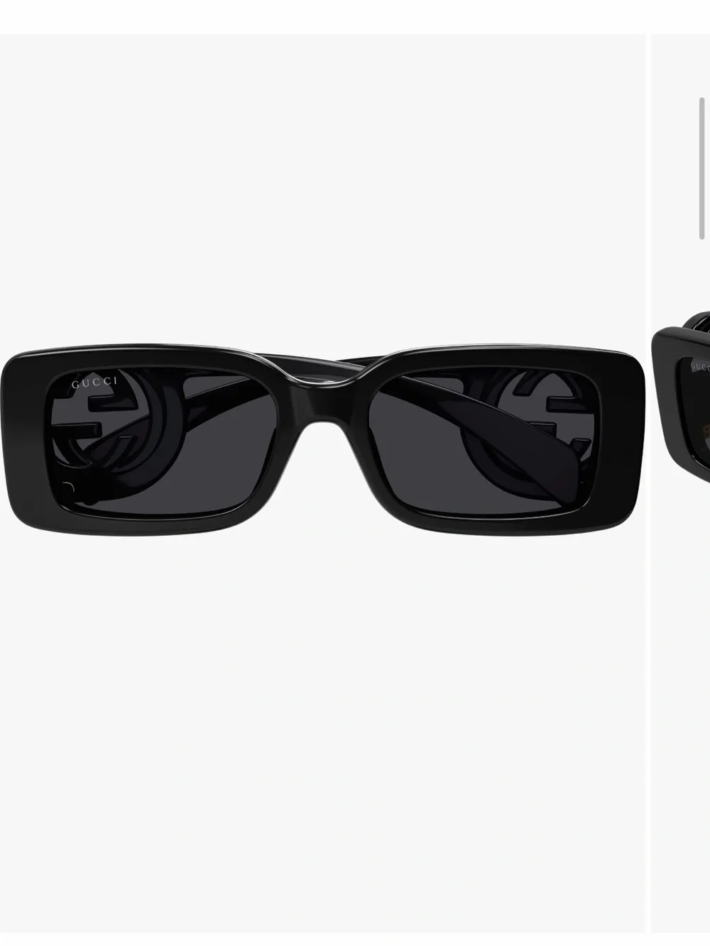 Gucci Black 54mm Rectangular Sunglasses